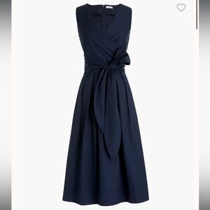 J. Crew Navy Wrap Midi Dress